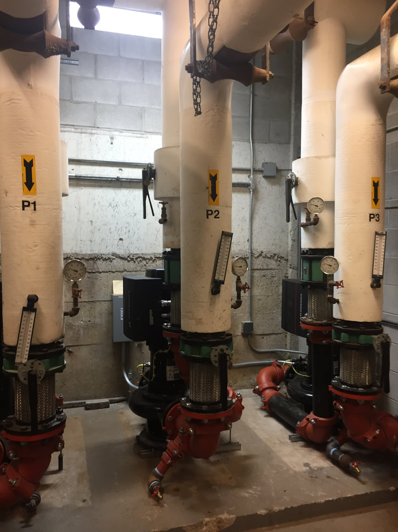 Pumps in the boiler room
